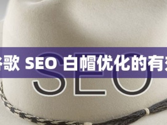 探索谷歌 SEO 白帽优化的有效策略