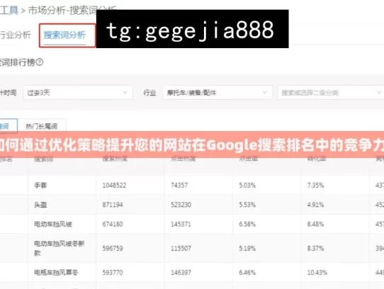 如何通过优化策略提升您的网站在Google搜索排名中的竞争力？，提升网站谷歌排名的优化策略