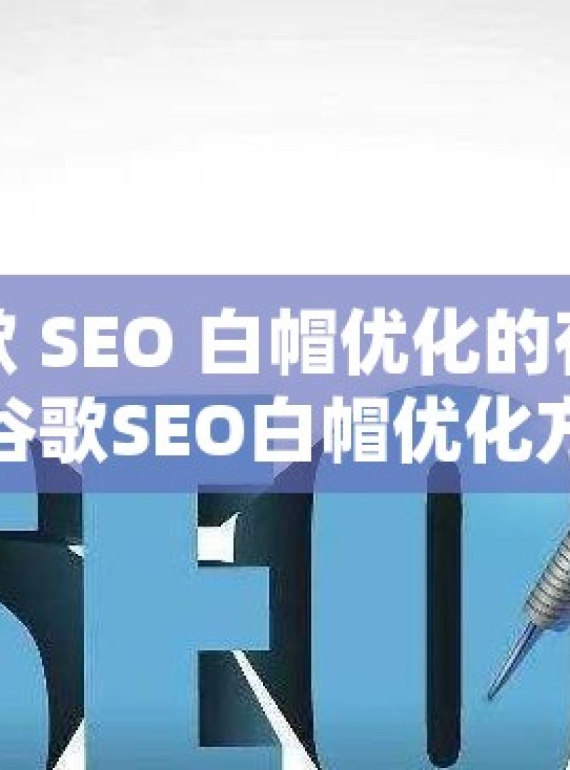 探索谷歌 SEO 白帽优化的有效方法与策略谷歌SEO白帽优化方法，提升网站排名的黄金法则