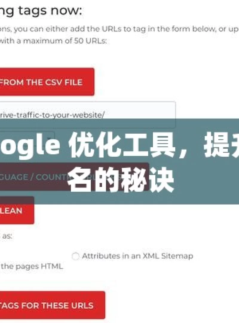 探索 Google 优化工具，提升网站排名的秘诀