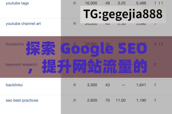 探索 Google SEO，提升网站流量的关键,掌握Google SEO的秘诀